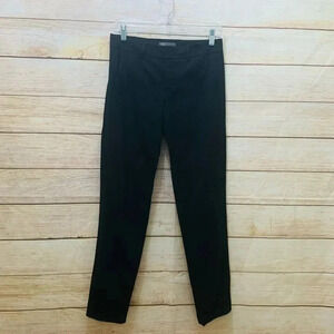 Vince Wool Blend Slim Straight Leg Dress Pants Black Career Trouser